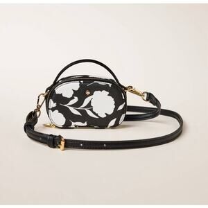 Kate Spade New York x Target Mini Crossbody Bag Flowers White on Black Bag